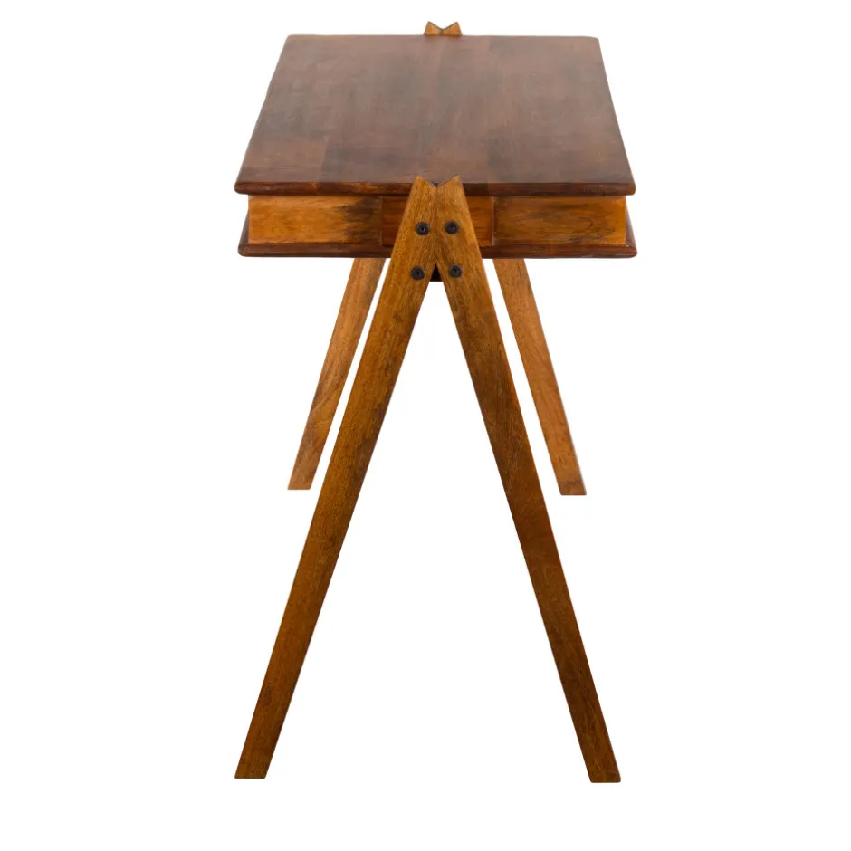 New Woood COMPARTMENT Bureau en bois 3 niches L120cm