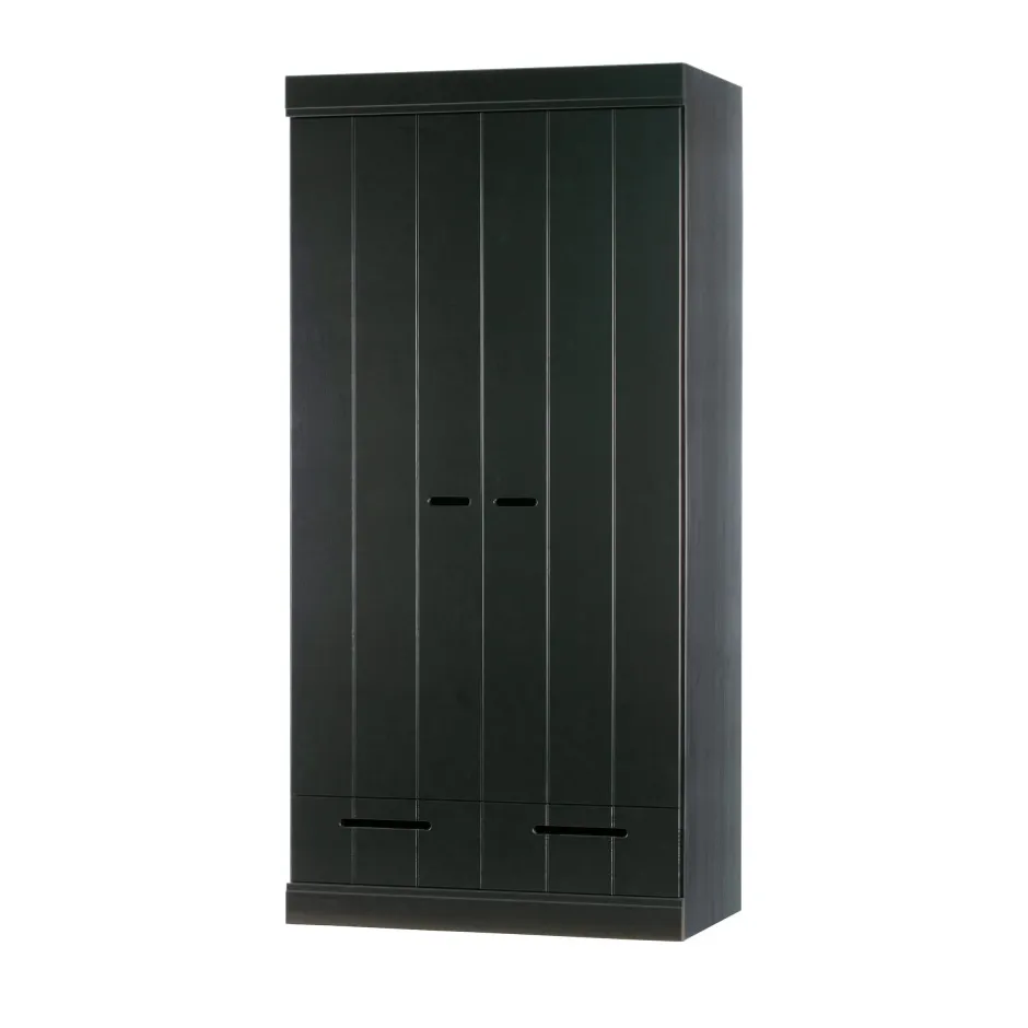 Discount Woood CONNECT Armoire en pin 2 portes 2 tiroirs
