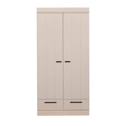 Discount Woood CONNECT Armoire en pin 2 portes 2 tiroirs