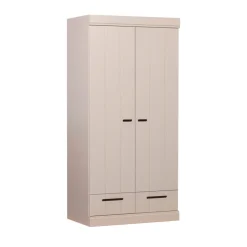 Discount Woood CONNECT Armoire en pin 2 portes 2 tiroirs