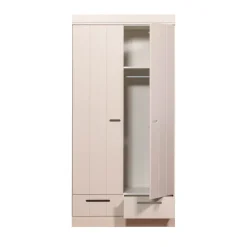 Discount Woood CONNECT Armoire en pin 2 portes 2 tiroirs