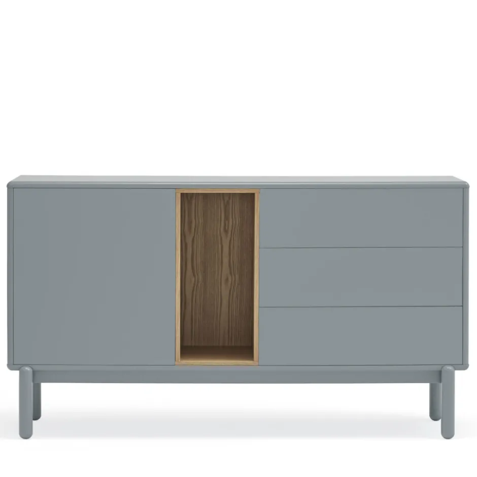 Outlet Teulat CORVO Buffet 1 porte 3 tirois en bois L136,8cm