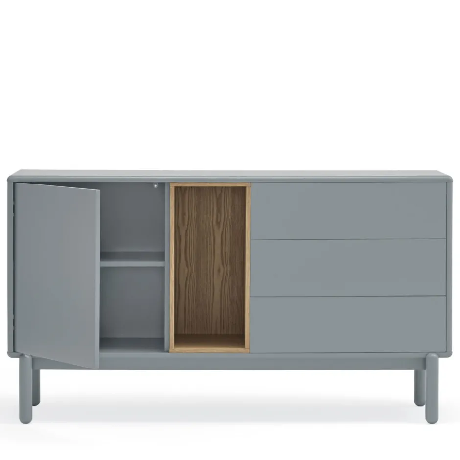 Outlet Teulat CORVO Buffet 1 porte 3 tirois en bois L136,8cm