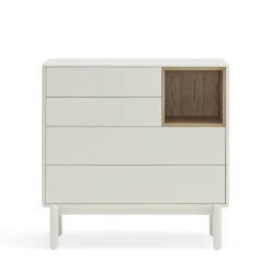 Online Teulat CORVO Commode 4 tiroirs 1 niche en bois L90xH90cm