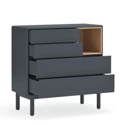 Online Teulat CORVO Commode 4 tiroirs 1 niche en bois L90xH90cm