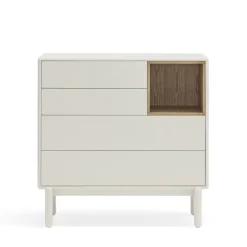Online Teulat CORVO Commode 4 tiroirs 1 niche en bois L90xH90cm
