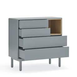 Online Teulat CORVO Commode 4 tiroirs 1 niche en bois L90xH90cm