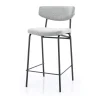 Hot By-Boo CROCKETT Lot de 2 chaises de bar en tissu et métal H66cm