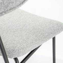 Hot By-Boo CROCKETT Lot de 2 chaises de bar en tissu et métal H66cm