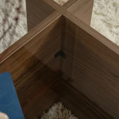 Clearance Drawer CUBIX II Table basse en verre trempé et bois