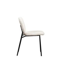 Discount Drawer DALBY Lot de 2 chaises en tissu bouclette et métal