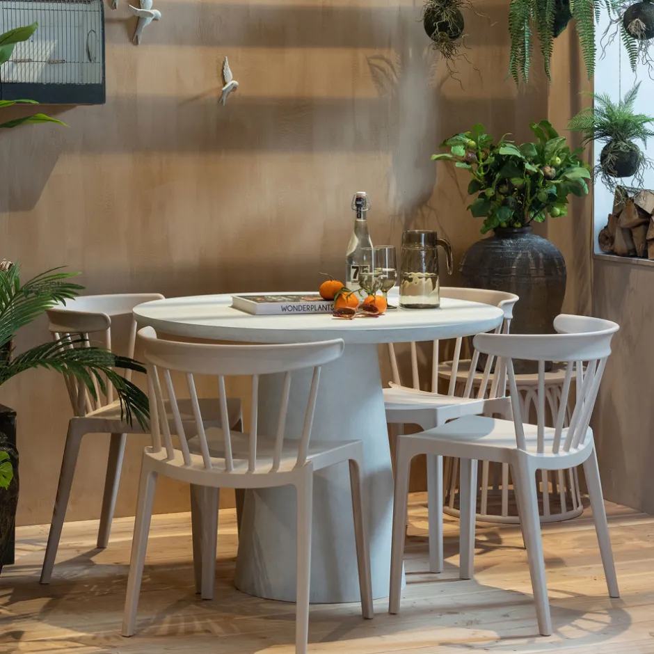 Best Woood DAMON Table à manger en fibre d'argile ø100cm