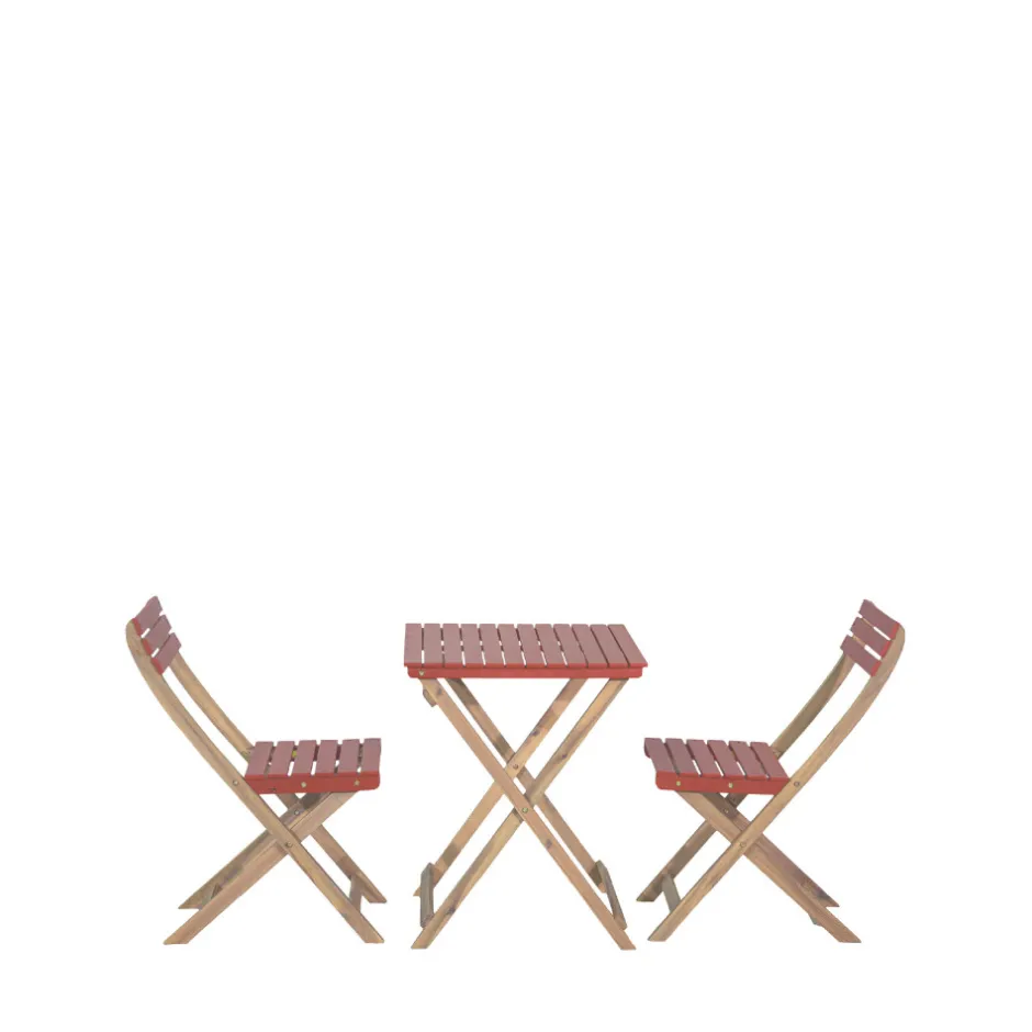 Sale Drawer DANA Set bistrot pliant de jardin 2 personnes en bois