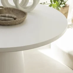 Online Drawer DANLI Table à manger 4 personnes ronde en fibre de ciment