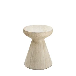 Hot Drawer DANLI Tabouret effet travertin H45cm