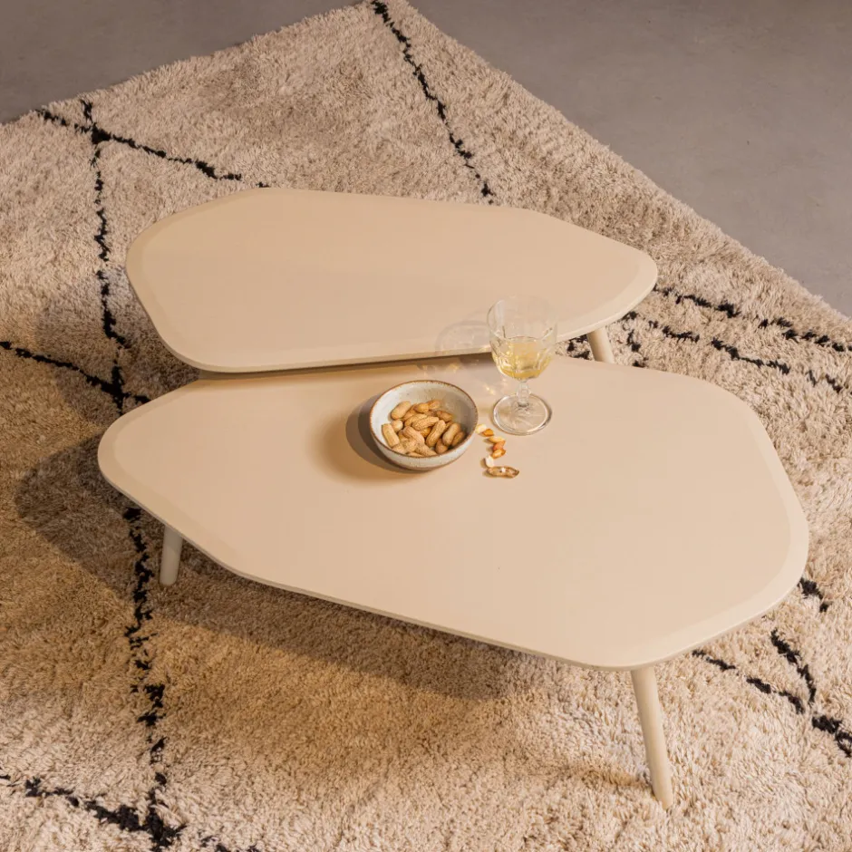 New Woood DAVINA Table basse organique en bois