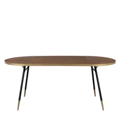 Clearance No name DENISE Table à manger 6 personnes en bois et métal