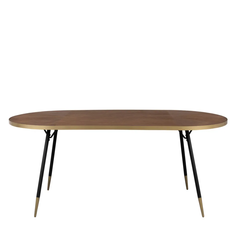 Clearance No name DENISE Table à manger 6 personnes en bois et métal