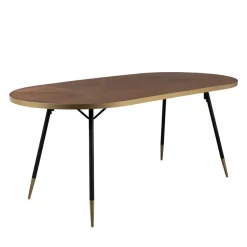 Clearance No name DENISE Table à manger 6 personnes en bois et métal