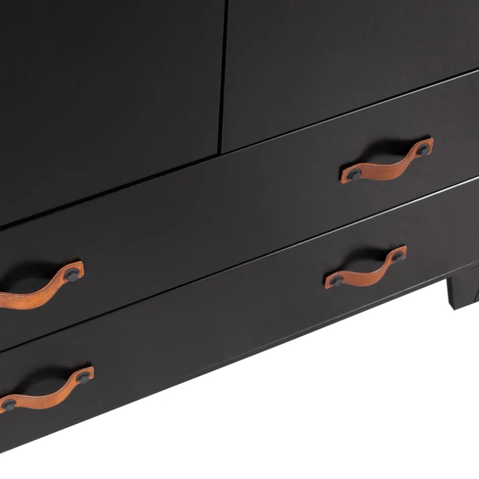 Woood DIAN Armoire vestiaire pour enfant 2 portes 2 tiroirs