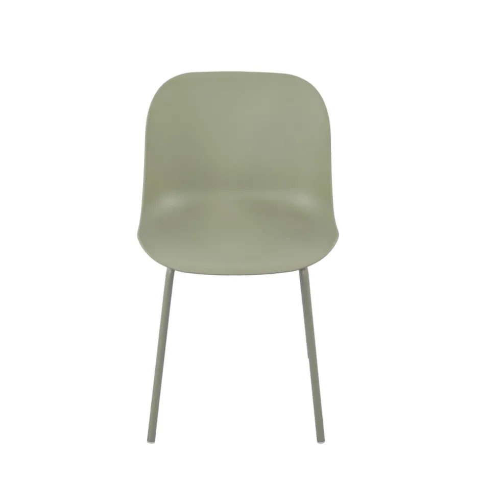 Hot Drawer DIEGO Lot de 4 chaises intérieur et extérieur en plastique et métal