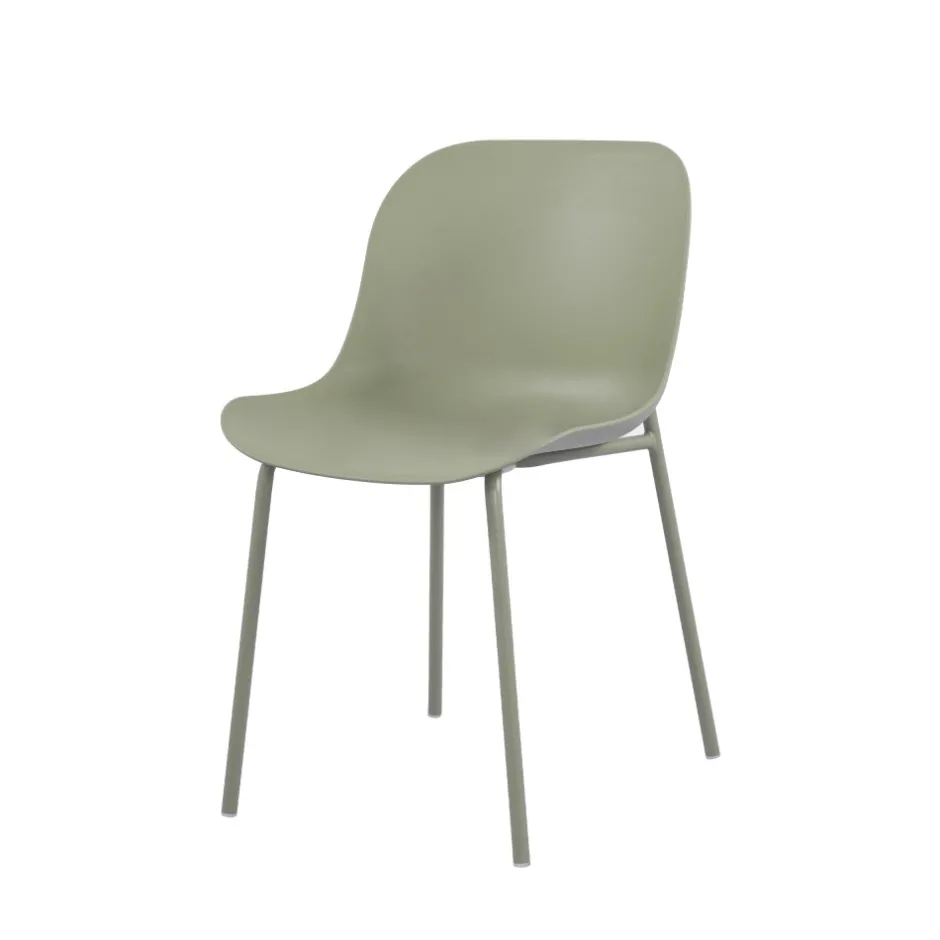 Hot Drawer DIEGO Lot de 4 chaises intérieur et extérieur en plastique et métal