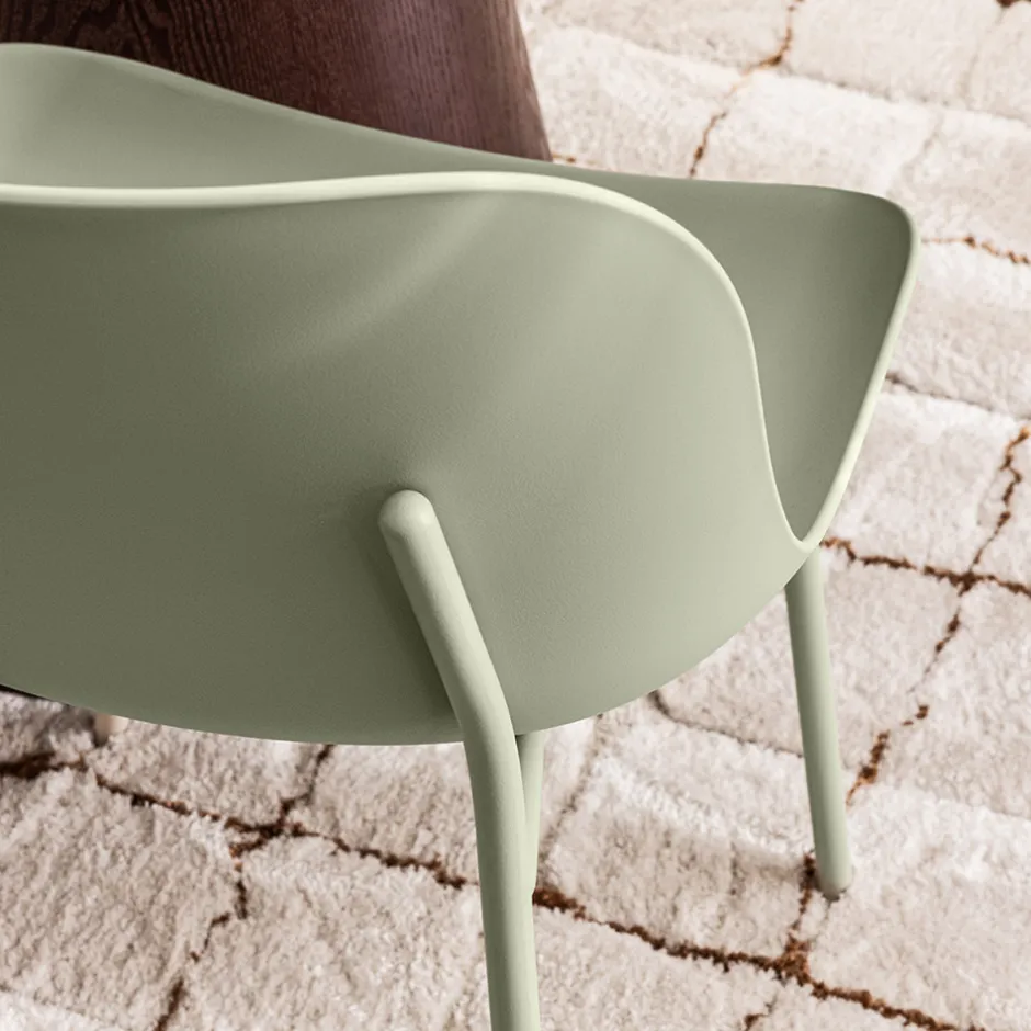 Hot Drawer DIEGO Lot de 4 chaises intérieur et extérieur en plastique et métal
