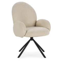 Online No name DOURO Chaise de bureau en tissu bouclette et métal