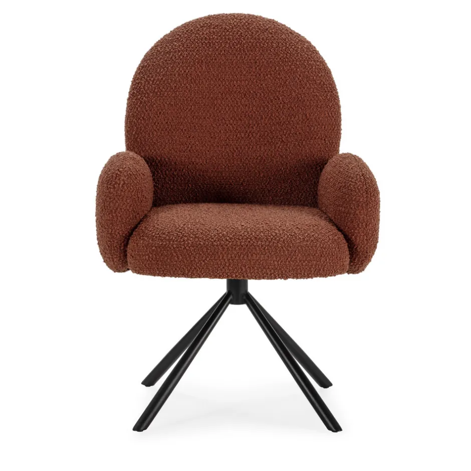 Online No name DOURO Chaise de bureau en tissu bouclette et métal