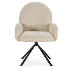 Online No name DOURO Chaise de bureau en tissu bouclette et métal