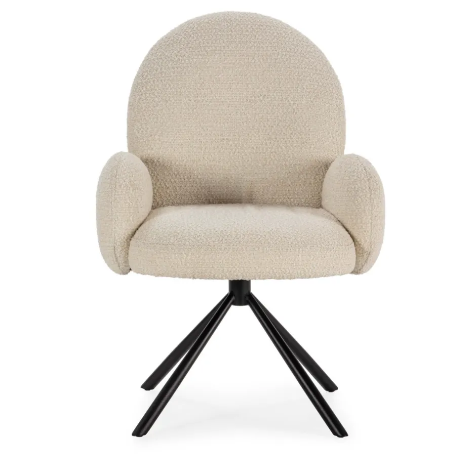 Online No name DOURO Chaise de bureau en tissu bouclette et métal