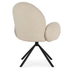 Online No name DOURO Chaise de bureau en tissu bouclette et métal