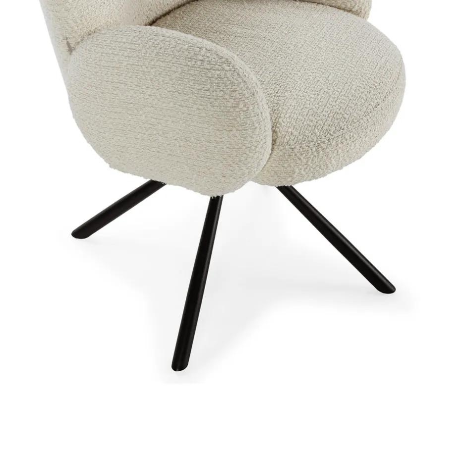 Online No name DOURO Chaise de bureau en tissu bouclette et métal