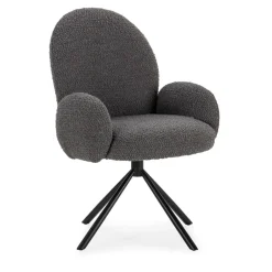 Online No name DOURO Chaise de bureau en tissu bouclette et métal