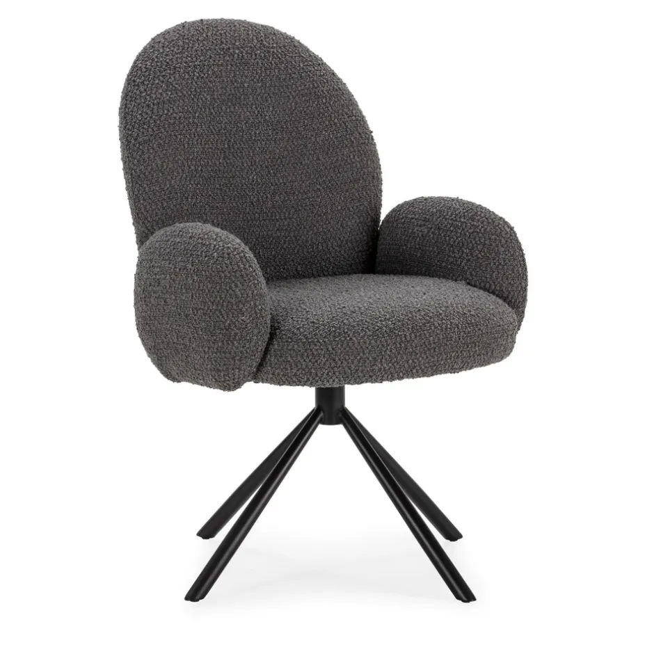 Online No name DOURO Chaise de bureau en tissu bouclette et métal