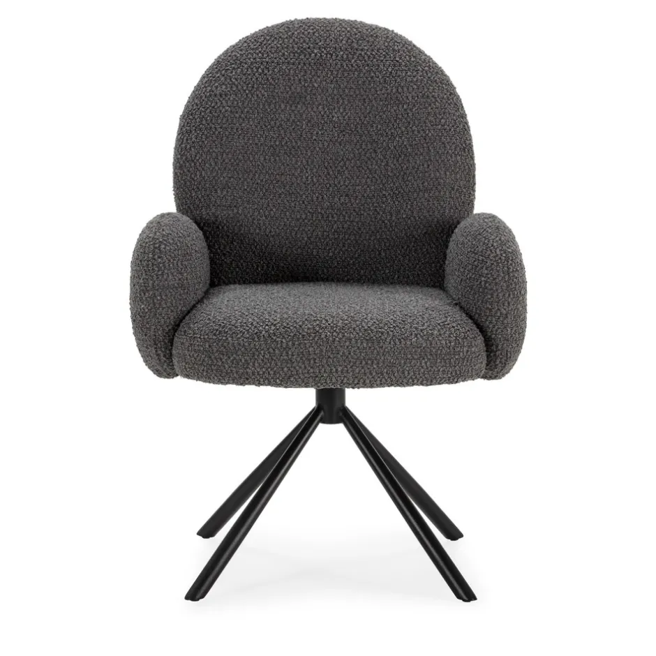 Online No name DOURO Chaise de bureau en tissu bouclette et métal