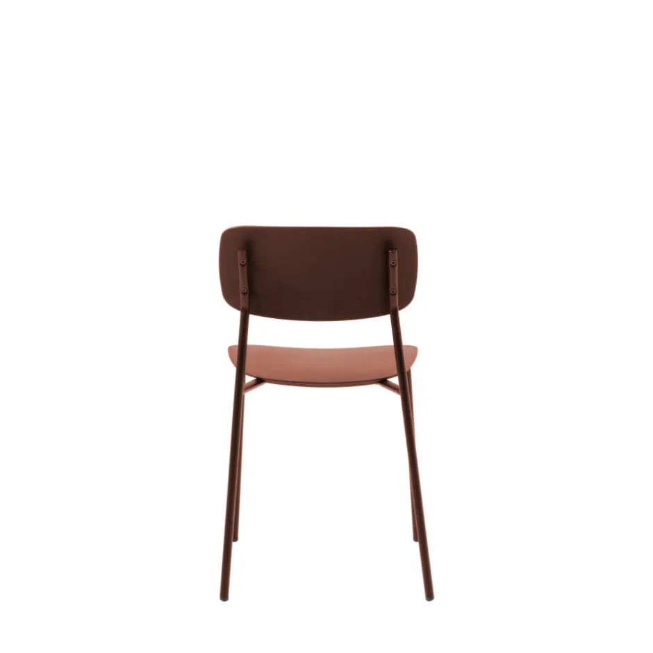 Discount No name ELIN Lot de 4 chaises en plastique et métal