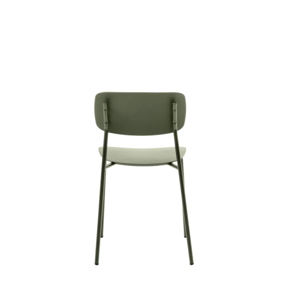 Discount No name ELIN Lot de 4 chaises en plastique et métal