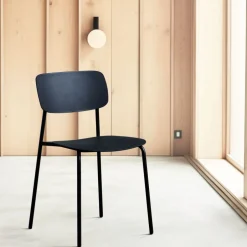 Discount No name ELIN Lot de 4 chaises en plastique et métal