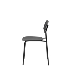 Discount No name ELIN Lot de 4 chaises en plastique et métal
