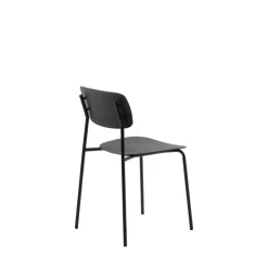 Discount No name ELIN Lot de 4 chaises en plastique et métal