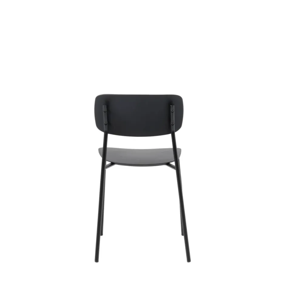 Discount No name ELIN Lot de 4 chaises en plastique et métal