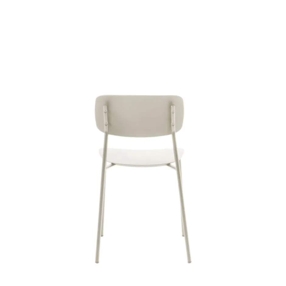 Discount No name ELIN Lot de 4 chaises en plastique et métal