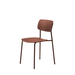 Discount No name ELIN Lot de 4 chaises en plastique et métal