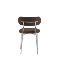 Outlet Drawer ELLI Lot de 2 chaises en tissu pieds chrome