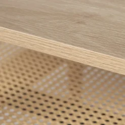 Best Drawer ELLOS Table basse ovale en bois et cannage