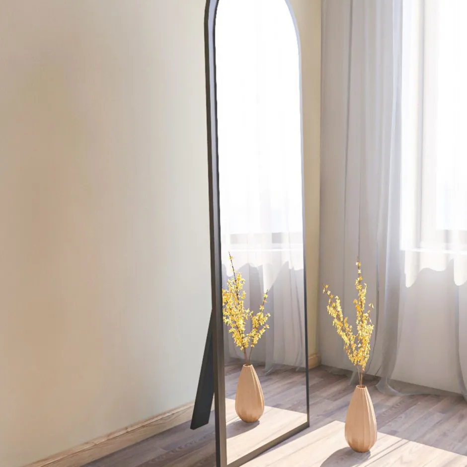 Online Drawer EMRI Miroir sur pieds en bois 50x160cm