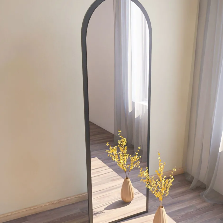 Online Drawer EMRI Miroir sur pieds en bois 50x160cm