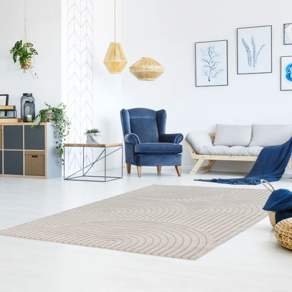 Online Drawer ESTEBAN Tapis contemporain à motif géométrique