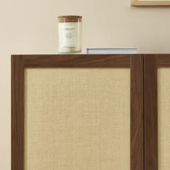 No name ESTELA Buffet 3 portes en bois L140cm
